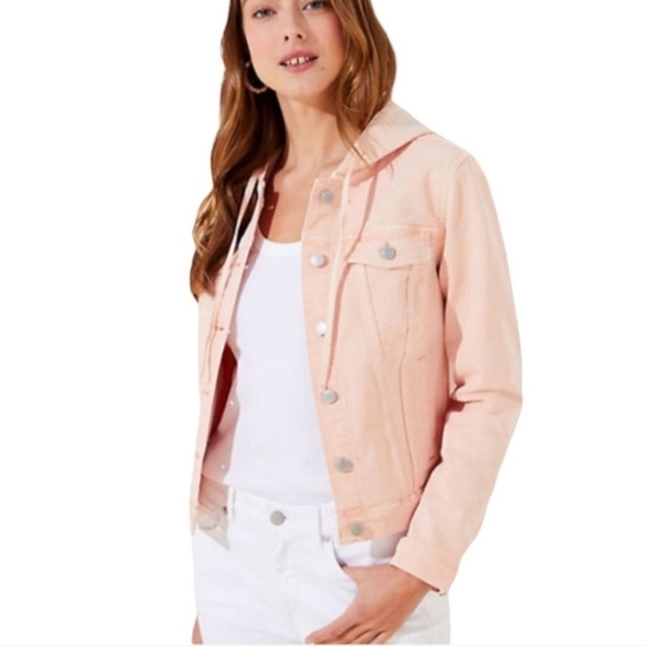 LOFT Jackets & Blazers - Ann Taylor LOFT Pink Demin Jacket